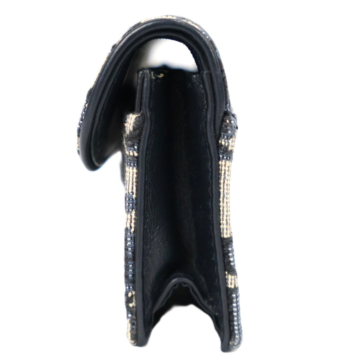 DIOR S5611CTZQ SADDLE BLOOM CARD HOLDER