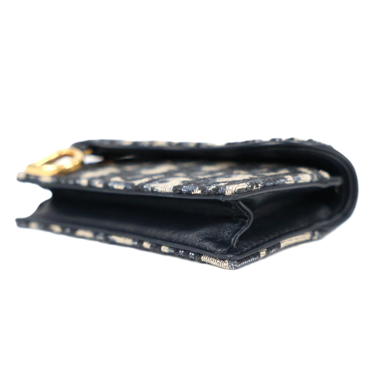 DIOR S5611CTZQ SADDLE BLOOM CARD HOLDER