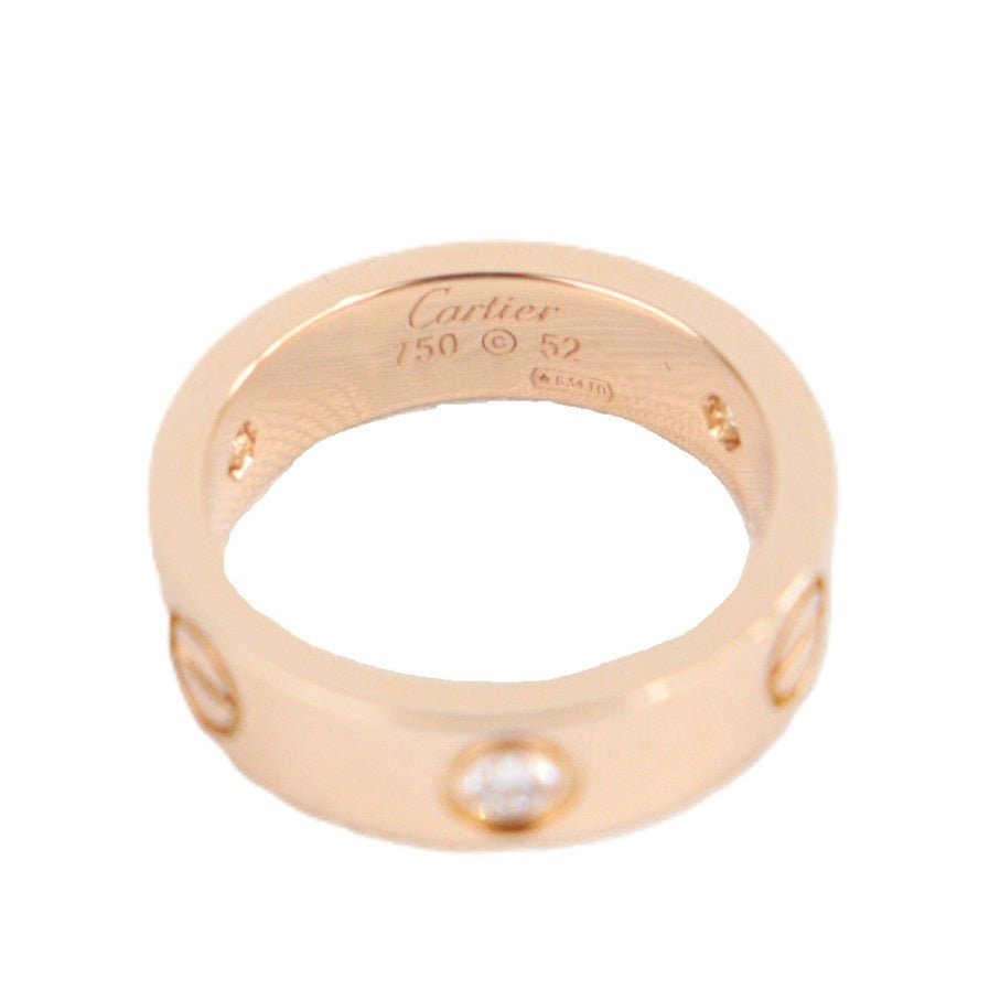 Cartier Love Classic 3-Diamonds #52 Ring