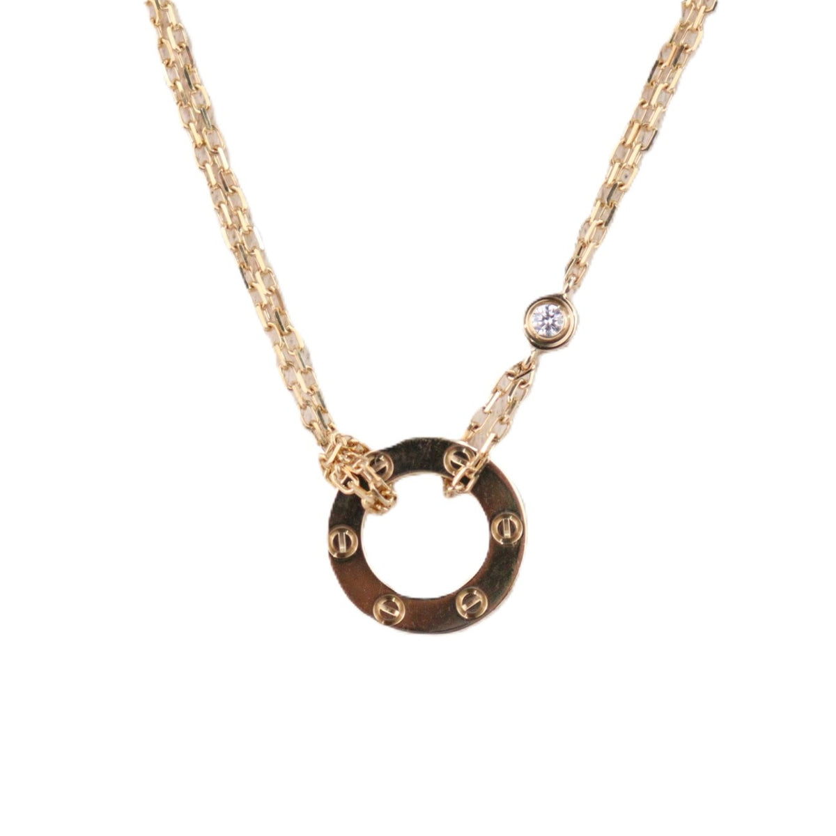 Cartier B7219500 Love Pendant 2-Diamonds Necklace