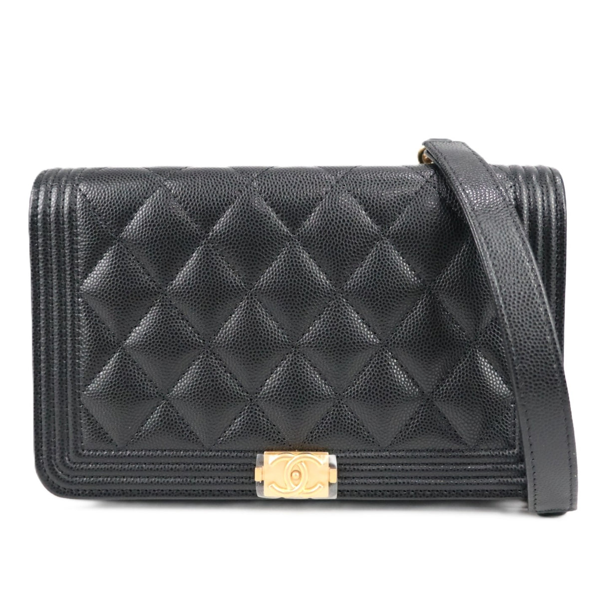 CHANEL AP1117 BOY CHANEL WALLET ON CHAIN