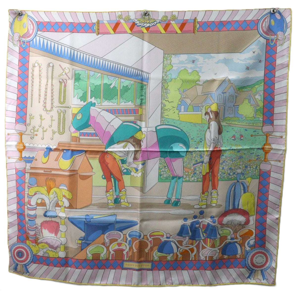 HERMES 904207S CARRE90 DOUBLE FACE SCARF